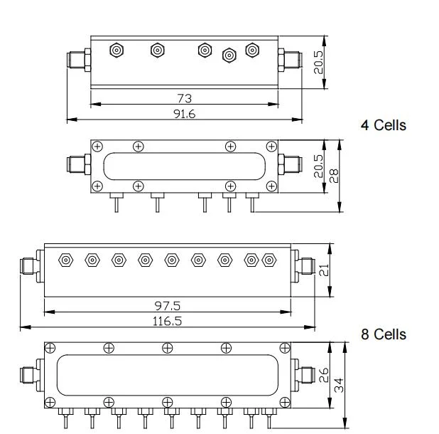 DC-5GHz 2 Watts Programmable Attenuators RF Components for Radar Systems