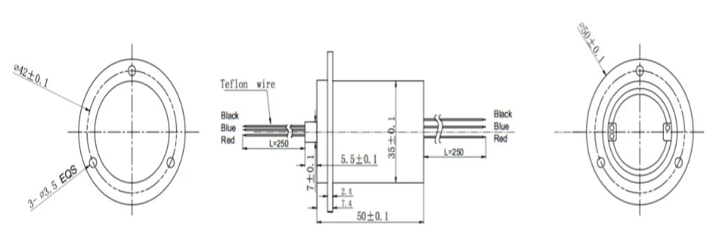 3 Wires 30A Wind Turbine Slip Rings Supplier